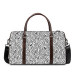 Black And White Tiger Pattern Print Duffle Bag