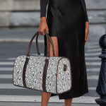 Black And White Tiger Pattern Print Duffle Bag