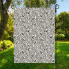 Black And White Tiger Pattern Print Garden Flag