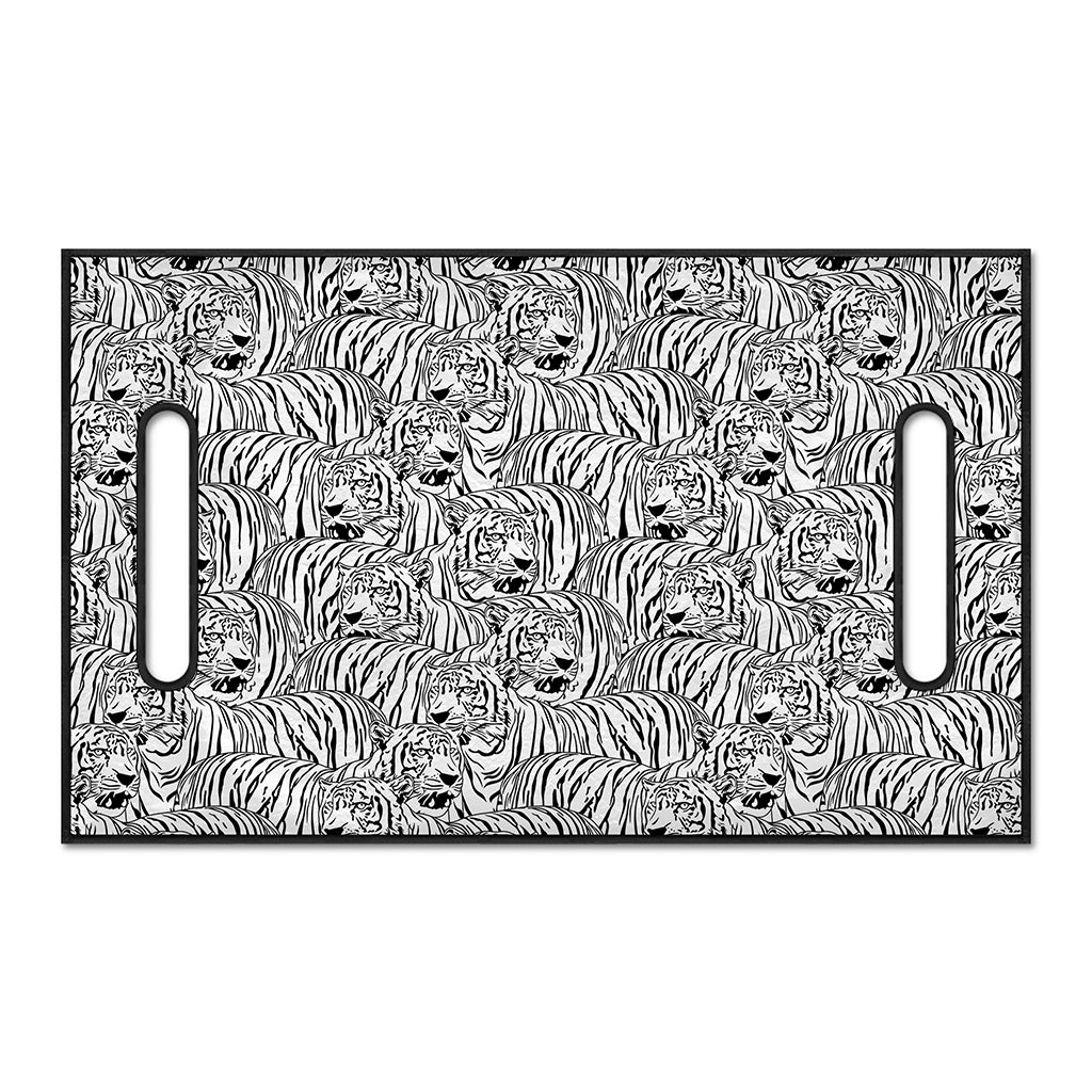 Black And White Tiger Pattern Print Golf Cart Seat Cover