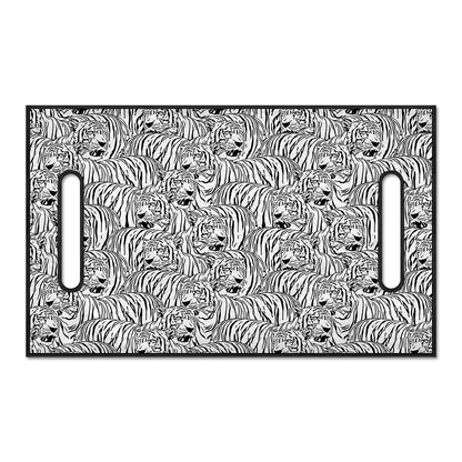 Black And White Tiger Pattern Print Golf Cart Seat Cover