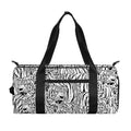 Black And White Tiger Pattern Print Gym Bag
