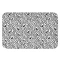 Black And White Tiger Pattern Print Indoor Door Mat