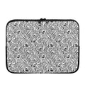 Black And White Tiger Pattern Print Laptop Sleeve