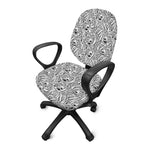Black And White Tiger Pattern Print Office Chair Cover