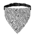 Black And White Tiger Pattern Print Over The Collar Dog Bandana