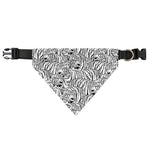 Black And White Tiger Pattern Print Over The Collar Dog Bandana