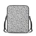 Black And White Tiger Pattern Print Rectangular Crossbody Bag