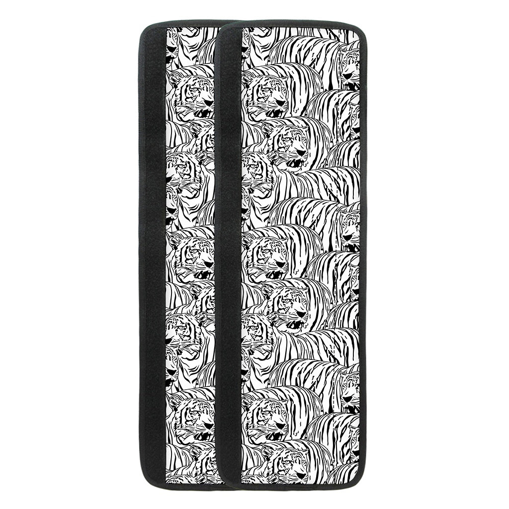 Black And White Tiger Pattern Print Refrigerator Handle Covers