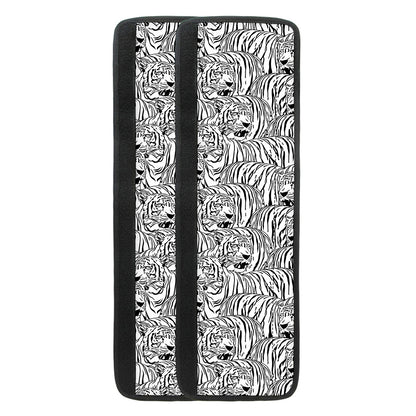 Black And White Tiger Pattern Print Refrigerator Handle Covers