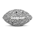 Black And White Tiger Pattern Print Rugby Ball