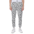 Black And White Tiger Pattern Print Joggers