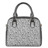 Black And White Tiger Pattern Print Shoulder Handbag