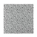 Black And White Tiger Pattern Print Silk Bandana
