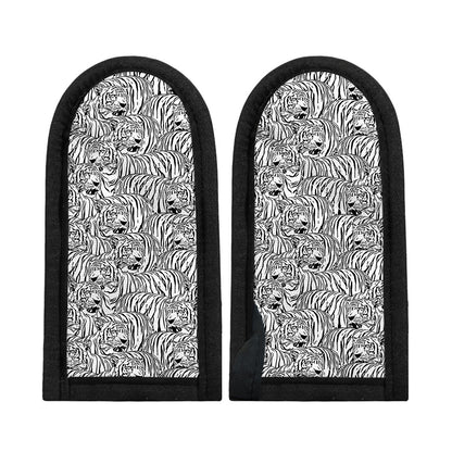 Black And White Tiger Pattern Print Skillet Handle Cover