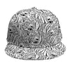 Black And White Tiger Pattern Print Snapback Cap