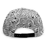 Black And White Tiger Pattern Print Snapback Cap