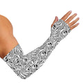 Black And White Tiger Pattern Print Sun Protection Arm Sleeves