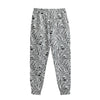 Black And White Tiger Pattern Print Sweatpants