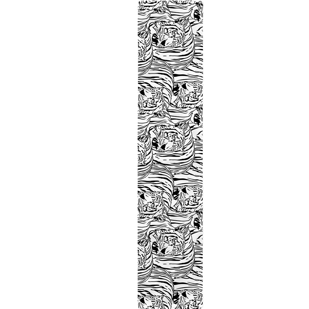 Black And White Tiger Pattern Print Table Runner