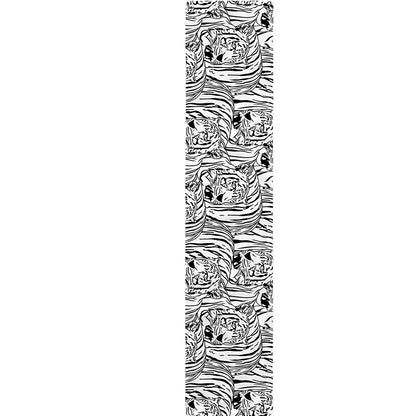 Black And White Tiger Pattern Print Table Runner