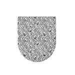Black And White Tiger Pattern Print Toilet Lid Cover