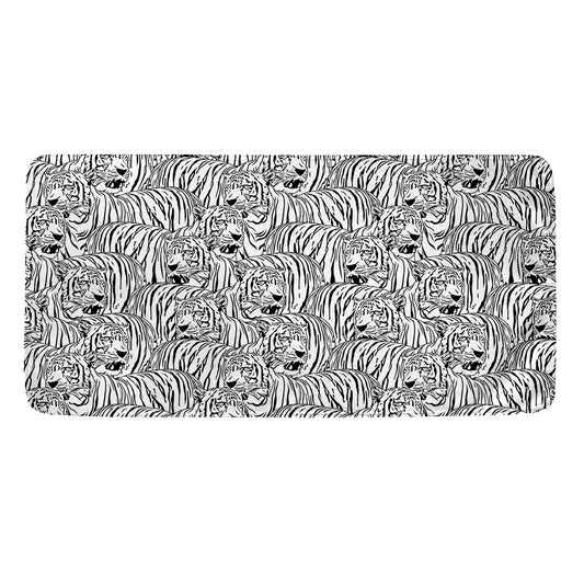 Black And White Tiger Pattern Print Towel