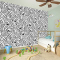 Black And White Tiger Pattern Print Wall Sticker