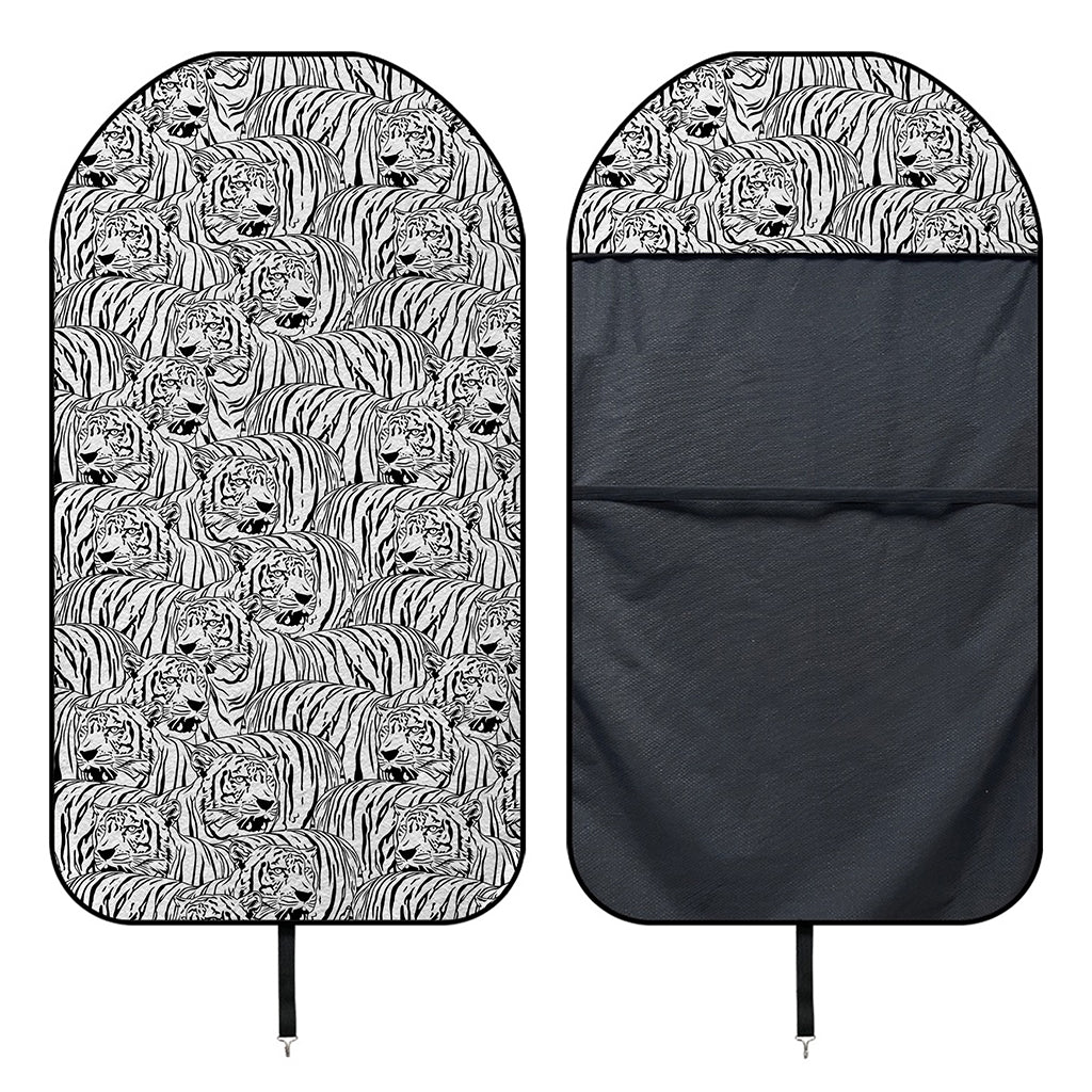 Black And White Tiger Pattern Print Waterproof Car Seat Cover