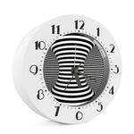 Black And White Torus Illusion Print Alarm Clock
