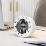 Black And White Torus Illusion Print Alarm Clock