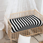 Black And White Torus Illusion Print Baby Crib Sheet