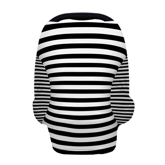 Black And White Torus Illusion Print Baby Seat Cover