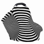 Black And White Torus Illusion Print Baby Seat Cover