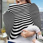 Black And White Torus Illusion Print Baby Seat Cover