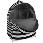 Black And White Torus Illusion Print Backpack
