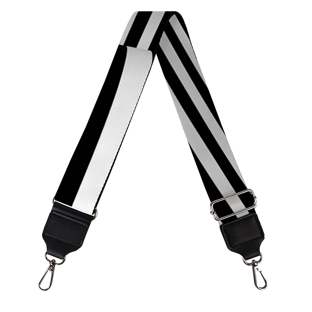 Black And White Torus Illusion Print Bag Strap