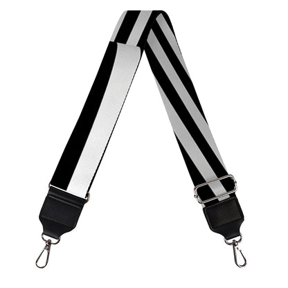 Black And White Torus Illusion Print Bag Strap