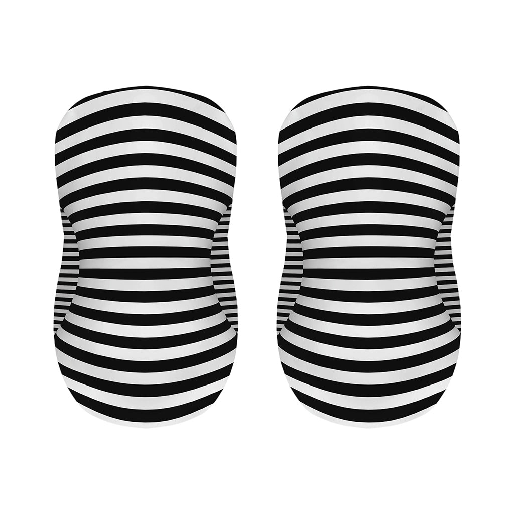 Black And White Torus Illusion Print Bar Stool Covers
