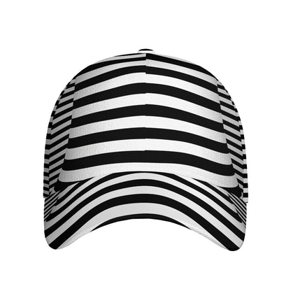 Black And White Torus Illusion Print Baseball Cap