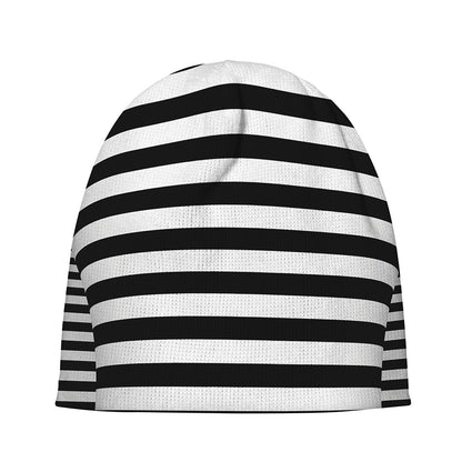 Black And White Torus Illusion Print Beanie