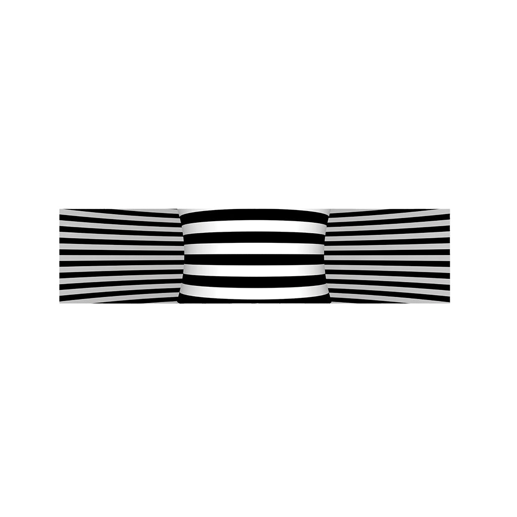 Black And White Torus Illusion Print Bed Runner