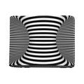 Black And White Torus Illusion Print Bifold Wallet