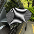 Black And White Torus Illusion Print Car Side Mirror Covers