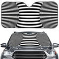 Black And White Torus Illusion Print Car Windshield Sun Shade