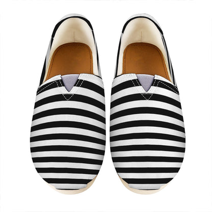 Black And White Torus Illusion Print Casual Shoes