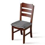 Black And White Torus Illusion Print Chair Cushion Cover
