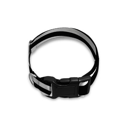 Black And White Torus Illusion Print Dog Collar