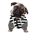 Black And White Torus Illusion Print Dog Zip Up Hoodie