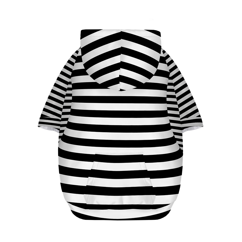 Black And White Torus Illusion Print Dog Zip Up Hoodie
